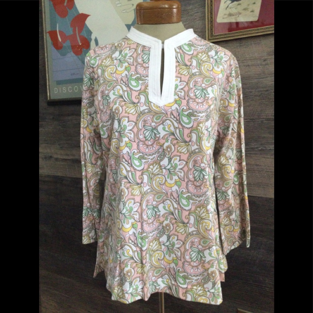 Leon Levin Pretty Paisley Tunic (size large)
